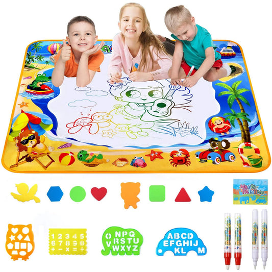 Water Doodle Mat, 40X32 Inches Water s for Toddlers 1-3, Water , Painting Mat Kids Educational Learning Toys 2 3 4 5 6 Year Old Girl Birthday Gifts