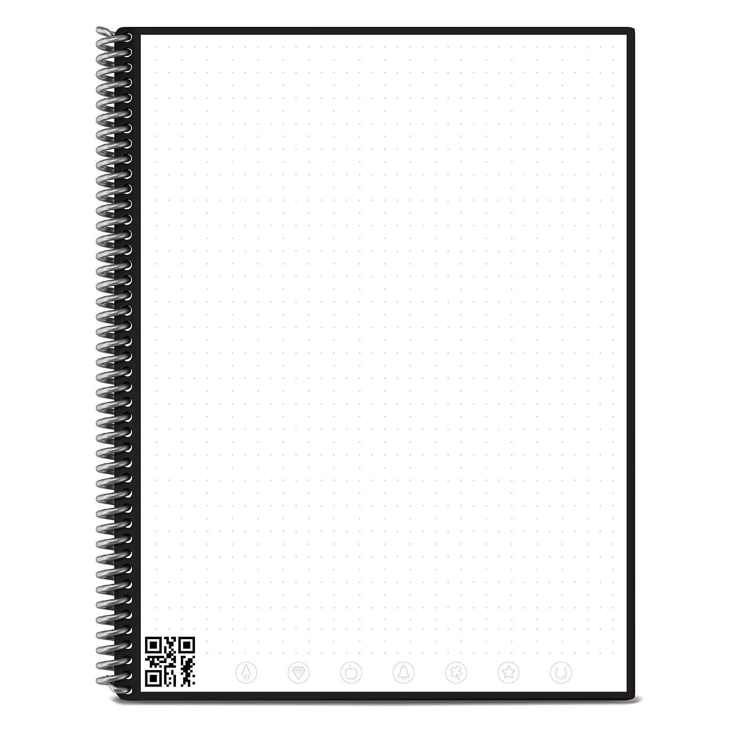 Core Smart Reusable and Sustainable Spiral Notebook - Red - Letter Size Eco-Friendly Notebook (8.5" X 11") - 32 Dot-Grid Pages - Includes 1 Pen and Microfiber Cloth