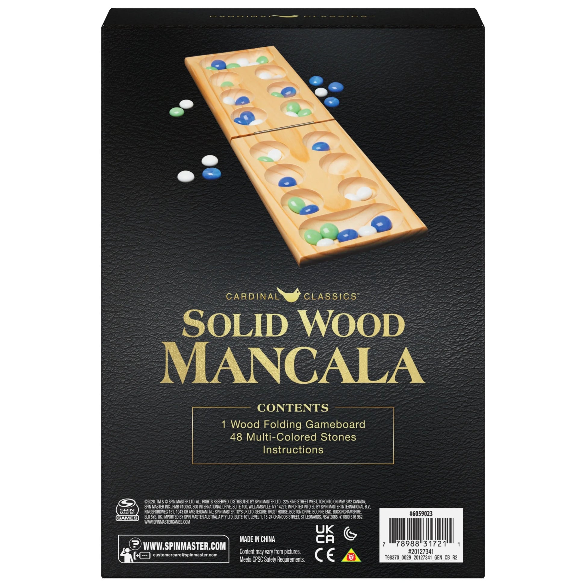 Spin Master Games, Mancala Strategy Board Game with Wood Board, for Ages 8+