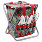 5-Piece Garden Tool Set with Tote and Folding Seat