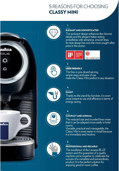 Classy Mini Espresso Coffee Machine,  Expert Espresso Capsule Compatibility