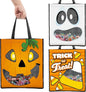 3 PCS Halloween Goodie Candy Bags Large, 22.5” X 13.4” Halloween Tote See-Through Bags for Kids Trick or Treating, Grocery Shopping Gifts Tote with Handles, Classroom Party Favor Supplies