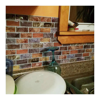 12" X 12" Self-Adhesive Kitchen Backsplash Tile, Peel and Stick Backsplash Tile for Kitchen,Rv(10 Pack)