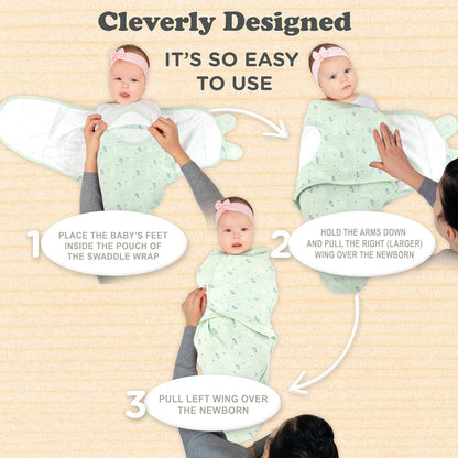Swaddles for Newborns – 3-Pack Infant Swaddles 0-3 Months – Adjustable Newborn Swaddle Sleep Sack – Soft Organic Cotton Baby Wrap for Safe & Cozy Sleep